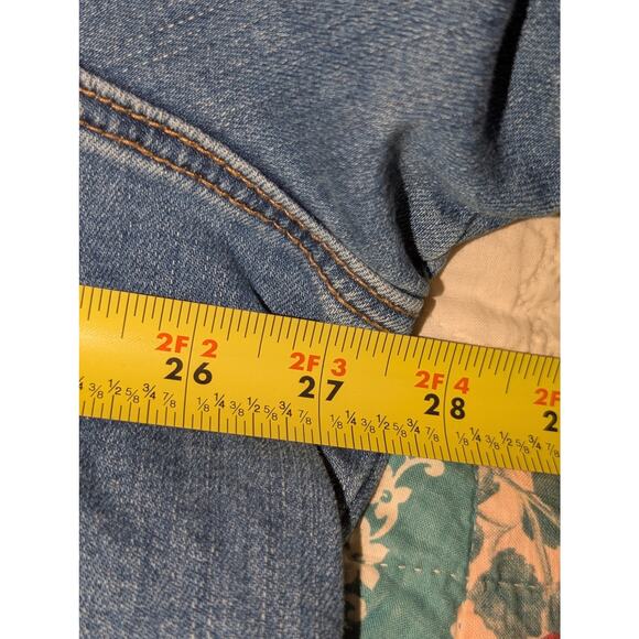 Lane Bryant Distressed Frayed Edge Cotton Stretch Denim Jacket Womens Plus Sz 22 - Picture 10 of 11